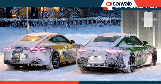 Sleeker Mercedes-AMG GT facelift spied testing in snow