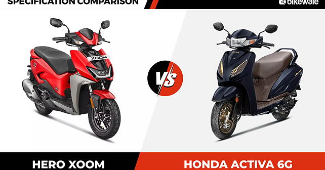 Hero Xoom vs Honda Activa 6G: Specification Comparison - BikeWale