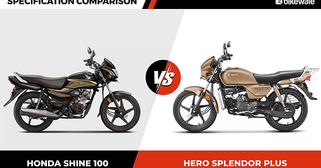 Honda Shine 100 vs Hero Splendor Plus Specification Comparison