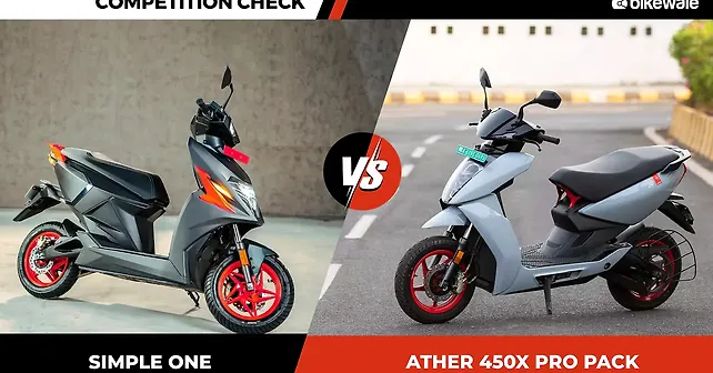 Simple One vs Ather 450X Pro Pack: Competition Check - BikeWale
