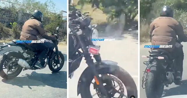 Upcoming Royal Enfield Roadster 450 spied testing - BikeWale