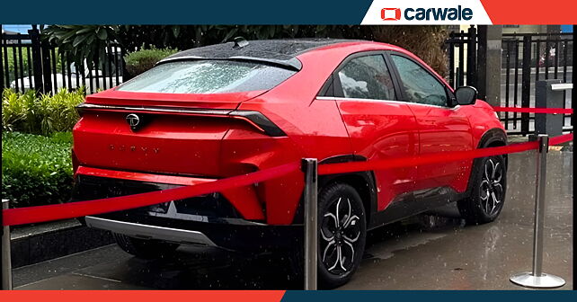 Tata Curvv in Flame Red colour spied for the first time