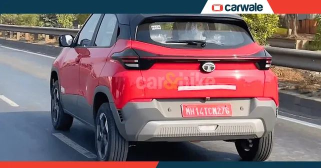 Tata Punch EV Facelift Spy Shot Reveals ICE-inspired Rear End