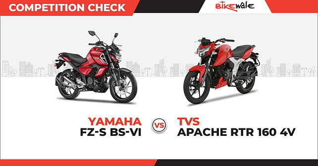 BS-VI Yamaha FZ V3 vs TVS Apache RTR 160 4V: Competition Check - BikeWale