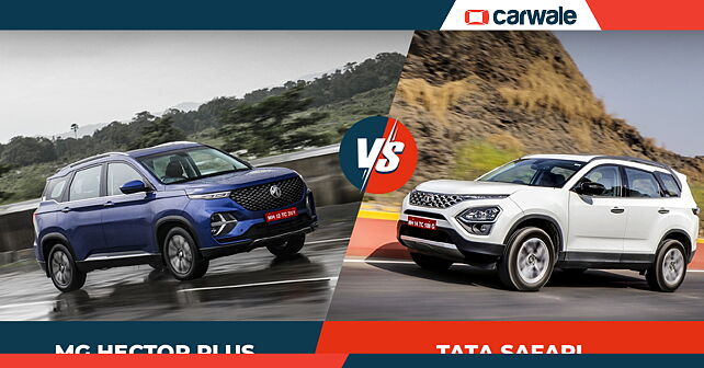 MG Hector Plus vs Tata Safari: performance figures comparison - CarWale