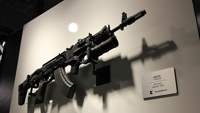AK-203 assault rifles