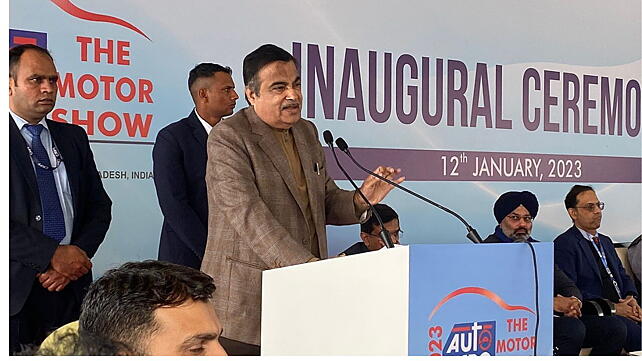 Nitin Gadkari at Auto Expo inaugural ceremony