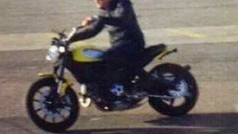 Ducati Scrambler spotted testing in factory yard