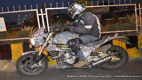 Mahindra Mojo 300 spied testing in Pune