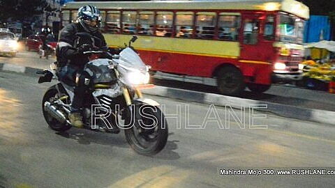 Mahindra Mojo 300 test mule clocked at 150kmph