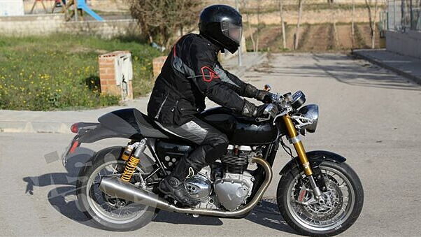 Triumph’s litre-class cafe racer spied in Spain