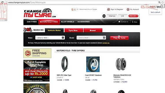 ChangeMyTyre.com now offers motorcycle tyres