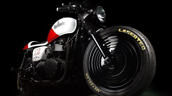 This Ayrton Senna Tribute Triumph Bonneville is a work of art