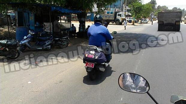 Upcoming new TVS automatic scooter spied again