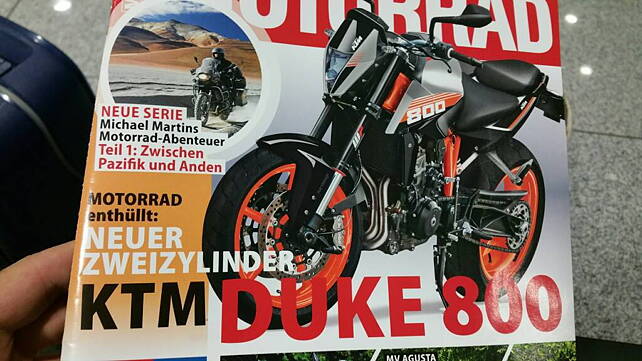 KTM Duke 800 spied testing for the first time
