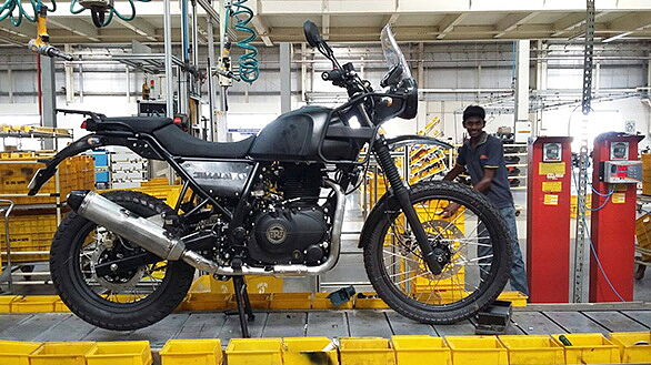 Royal Enfield Himalayan spotted on production line