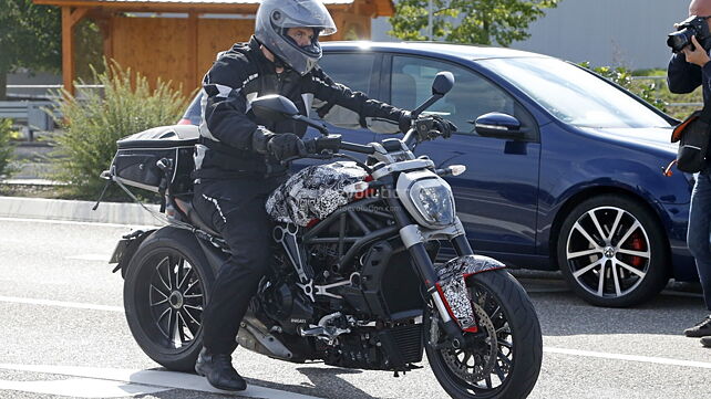 Ducati Diavel cruiser spied testing again