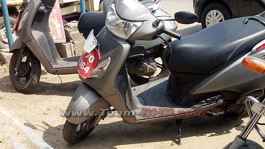 TVS Jupiter with fuel injection and disc brake spied testing