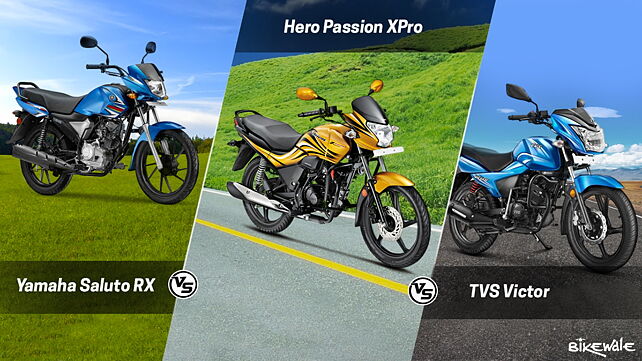 Yamaha Saluto RX vs Hero Passion XPro vs TVS Victor: Spec Comparison