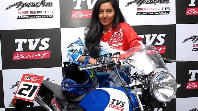 TVS Racing India signs on their first woman racer - BikeWale