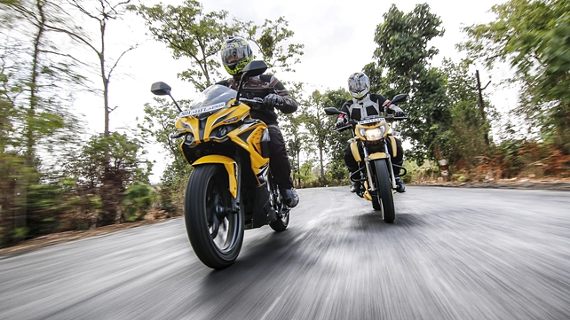 TVS Apache RTR 200 4V vs Bajaj Pulsar RS200 Comparison test BikeWale