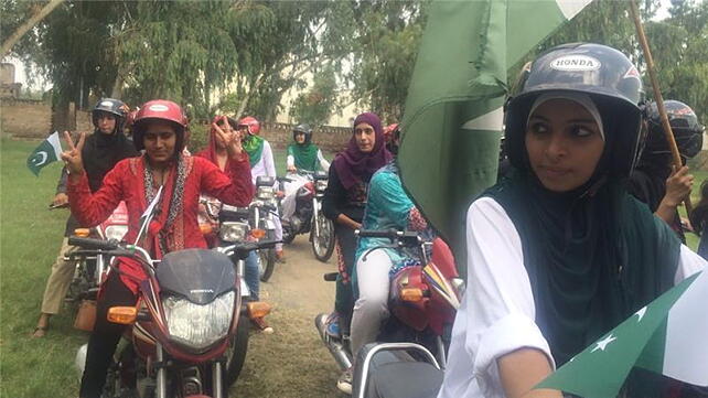 Pakistani women break barriers with Women on Wheels project