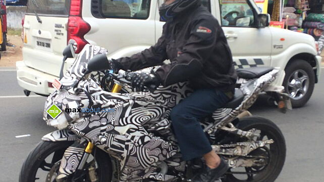 Fourth and most detailed spotting of the TVS Akula 310