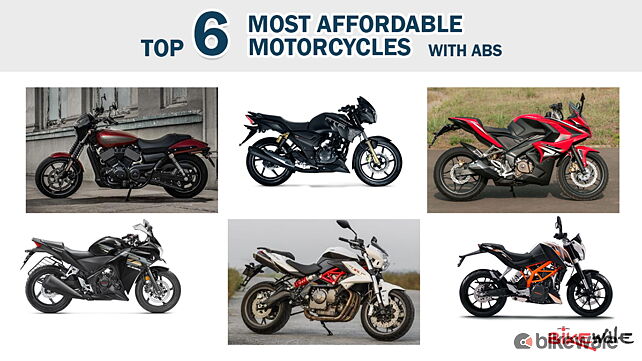Top 6 most affordable motorcycles with ABS