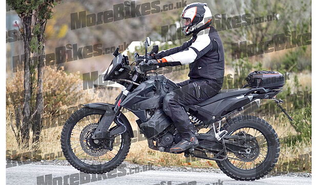 KTM’s parallel twin Enduro spotted testing
