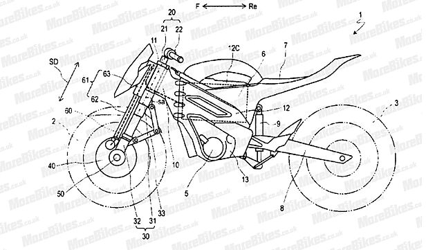 Yamaha patents for two-wheel-drive motorcycle leaked