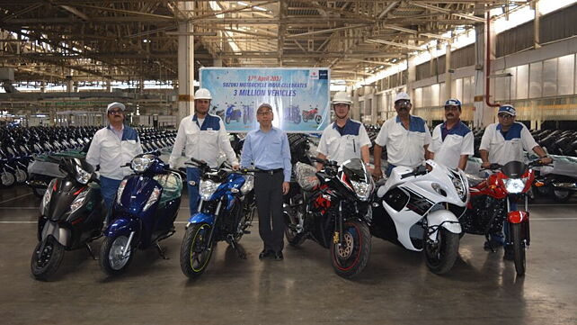 Suzuki rolls out three millionth two-wheeler