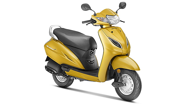 yellow colour scooty