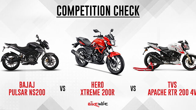 Hero Xtreme 200R vs Bajaj Pulsar NS200 vs TVS Apache RTR 200 4V – Competition Check