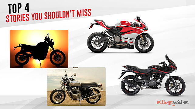 Top 4 stories you shouldn’t miss- Royal Enfield Interceptor 650 expected price, Triumph Scrambler 1200 January launch, Ducati 959 Panigale Corse launched, Bajaj Pulsar 220F ABS spied