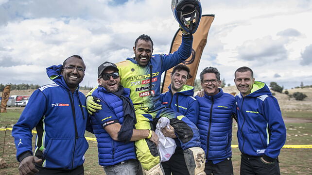 Sherco TVS Rally Factory team bags podium in Rally of Morocco