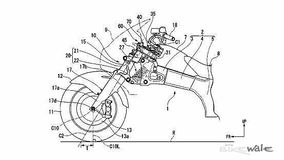 Honda files patent for motorcycle steering assist system