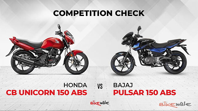 Honda CB Unicorn 150 ABS vs Bajaj Pulsar 150 ABS – Competition Check