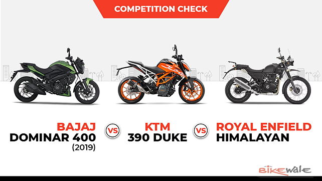 2019 Bajaj Dominar 400 vs KTM 390 Duke vs Royal Enfield Himalayan – Competition Check