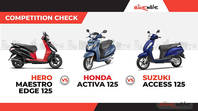 Hero Maestro Edge 125 vs Honda Activa 125 vs Suzuki Access 125 – Competition Check