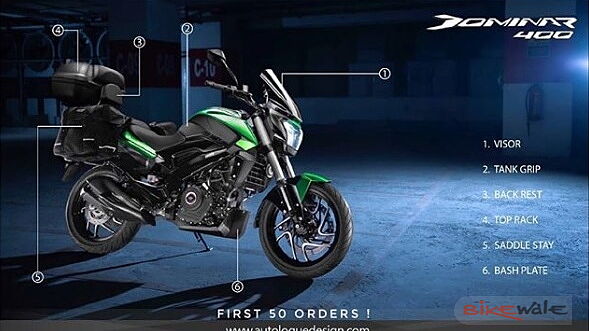 2019 Bajaj Dominar 400 accessories revealed; prices start from Rs 985