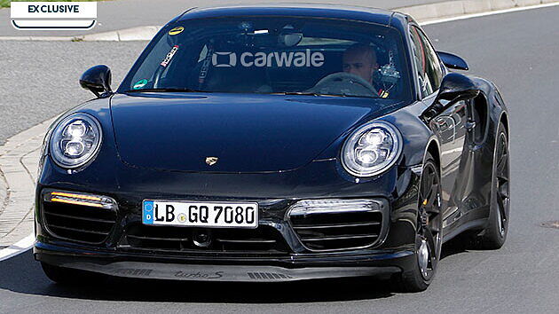 Porsche 911 Turbo facelift spotted on test