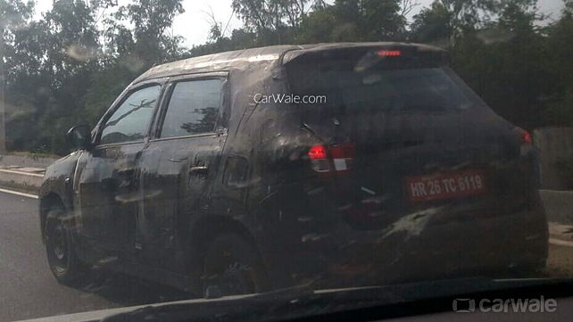 Maruti Suzuki's compact SUV spotted on test