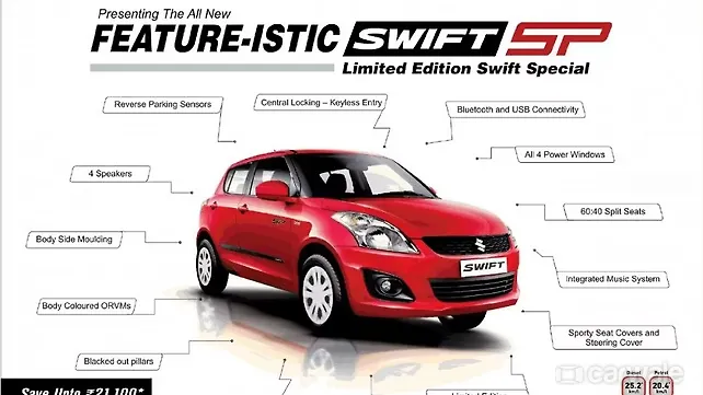 Maruti Suzuki Swift SP limited edition launched in India at Rs 5.15 lakh Maruti Suzuki Swift SP limited edition launched in India at Rs 5.15 lakh