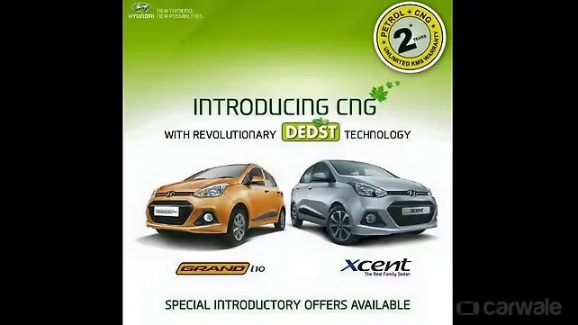 Hyundai Xcent and Grand i10 CNG variants launched Hyundai Xcent and Grand i10 CNG variants launched