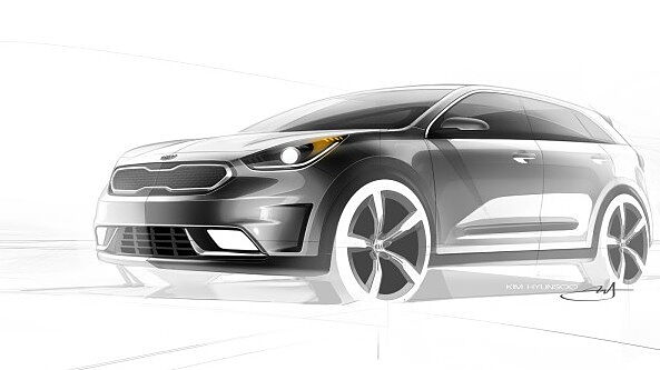 2016 Kia Niro hybrid sketches showcased