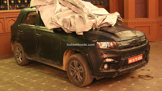 Maruti Suzuki YBA compact SUV spied in production-spec guise