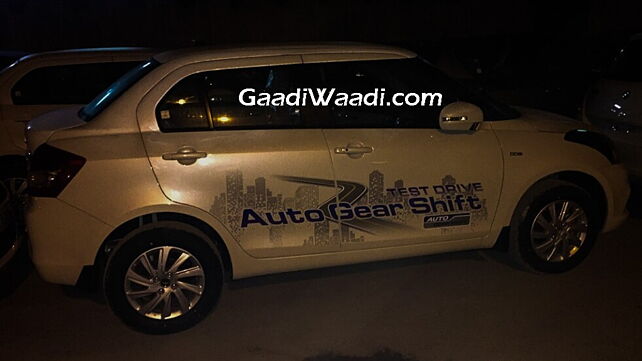 Maruti Suzuki Dzire diesel AMT test drive vehicle spotted