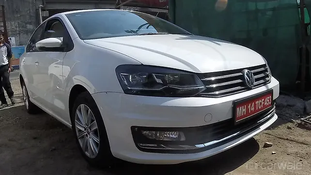Volkswagen Vento with new headlight design spotted testing Volkswagen Vento with new headlight design spotted testing