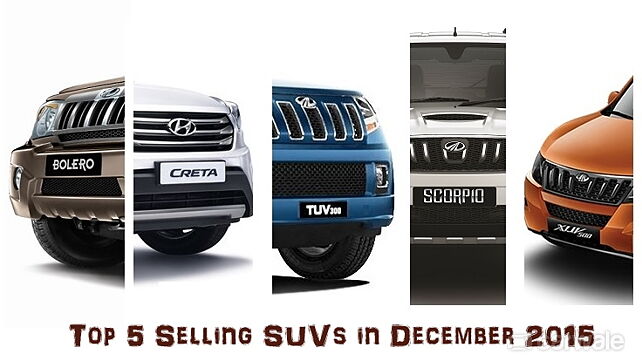 Top 5 Bestselling SUVs in December 2015