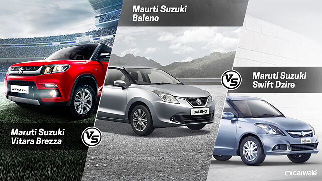 Spec Comparison: Maruti Suzuki Vitara vs Swift Dzire vs Baleno